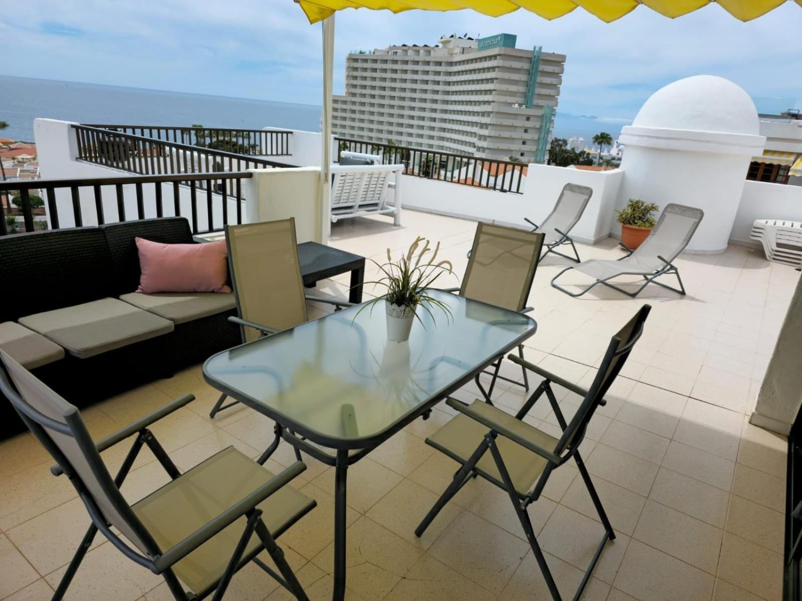 Penthouse Sea View Jacuzzy Terrace & Pool Apartman Playa Feñabe Kültér fotó